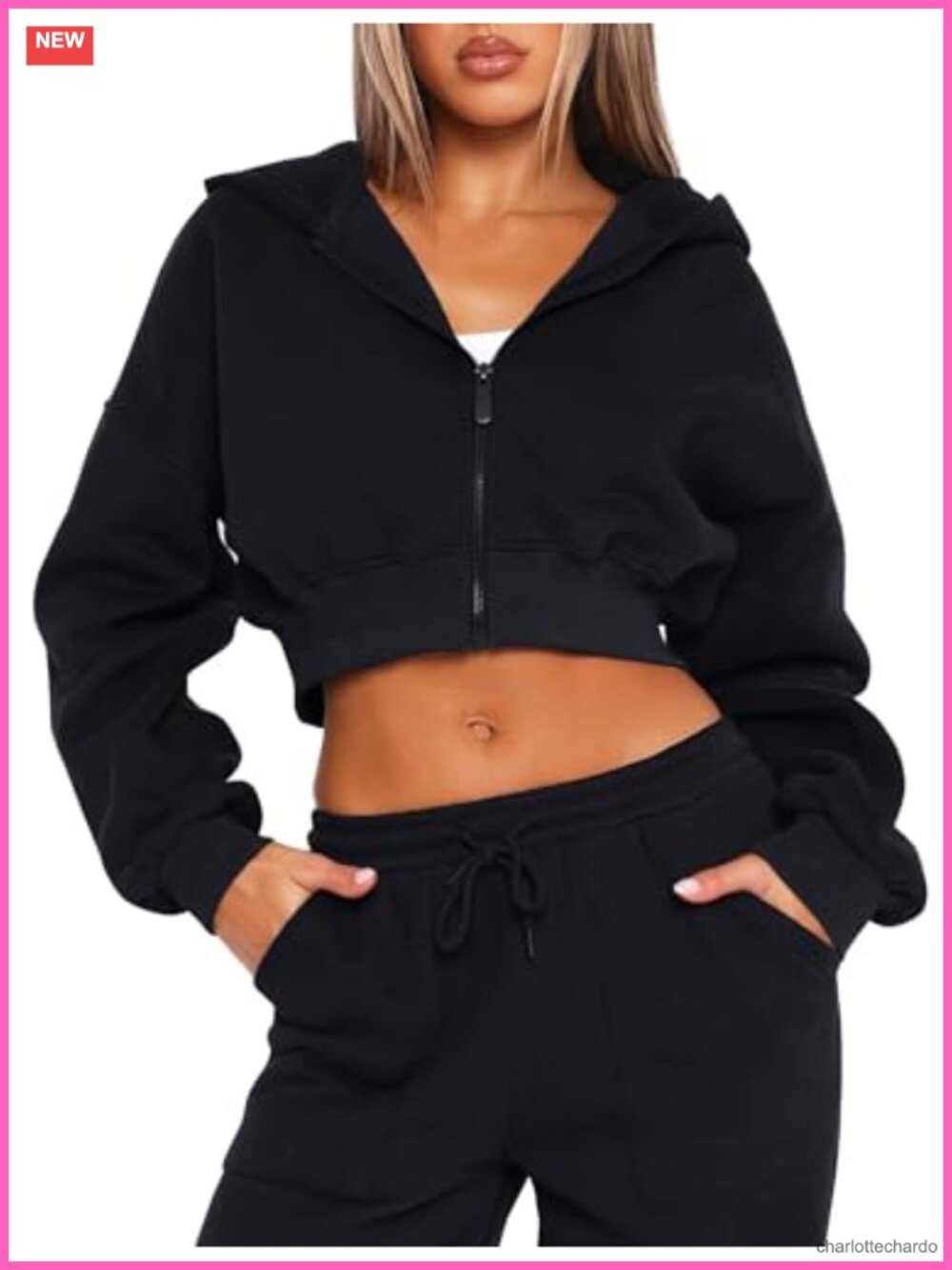 Women Zip Up Cropped Hoodie Lightweight Y2K Jacket Fleece